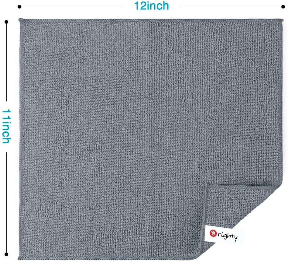Orighty Microfiber Cleaning Cloth, Cleaning Rags, 12 Pack, 12x11 in, Grey image 5