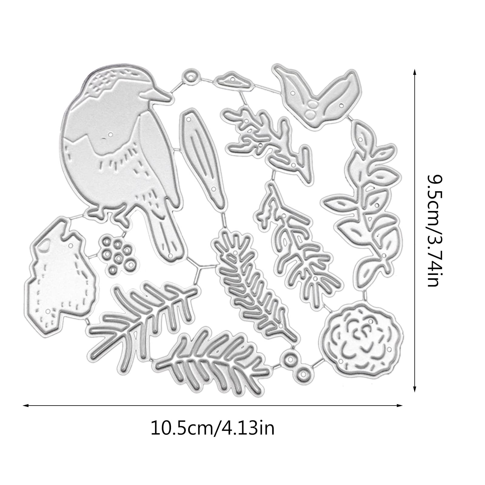 Uccelli Die Cut, Uccelli Metallo Fustella Stencil Die Cut FAI DA TE Scrapbooking Album Carta Carta Goffratura Modello Stampo Decorazione Artigianale