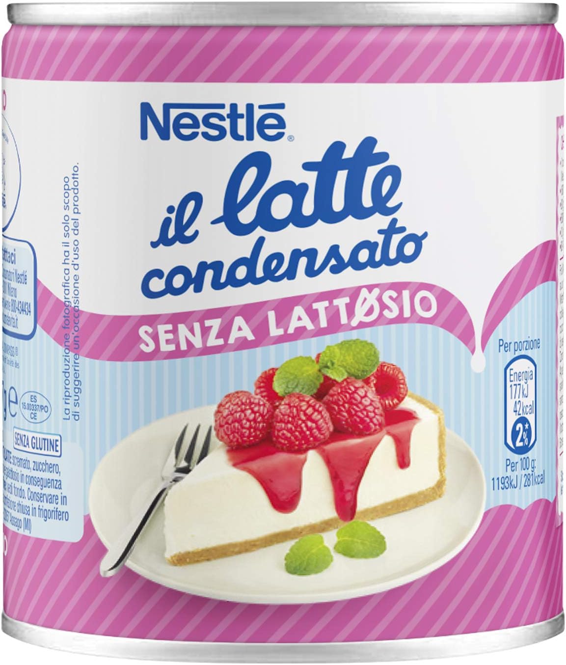 NESTLÉ IL LATTE CONDENSATO Senza Lattosio Latte Concentrato Zuccherato, Latta 387g