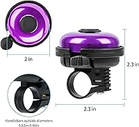 Vista 6 de Timbre clásico de bicicleta, timbre de bicicleta de aluminio, sonido fuerte, nítido y claro, para adultos y niños