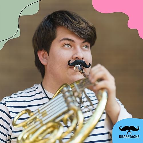 Miniatura 21 de Brasstache - Bigote con clip para boquilla de latón, accesorio de regalo para trompeta, trombón, tuba, cuerno francés, barítono, jugadores