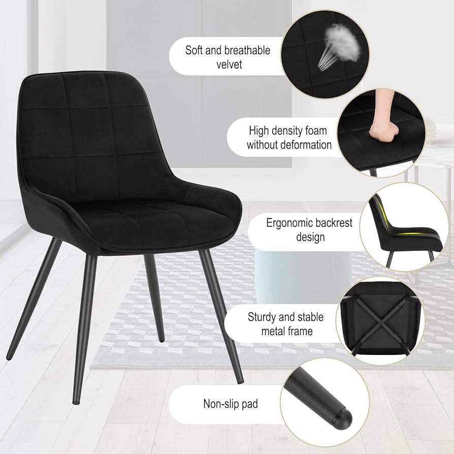 Amazon.co.jp: WOLTU 椅子 ダイニングチェア 2脚セット