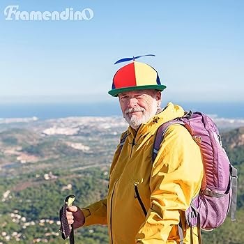 Amazon | Framendino グリーン フラットブリム ヘリコプター 帽子