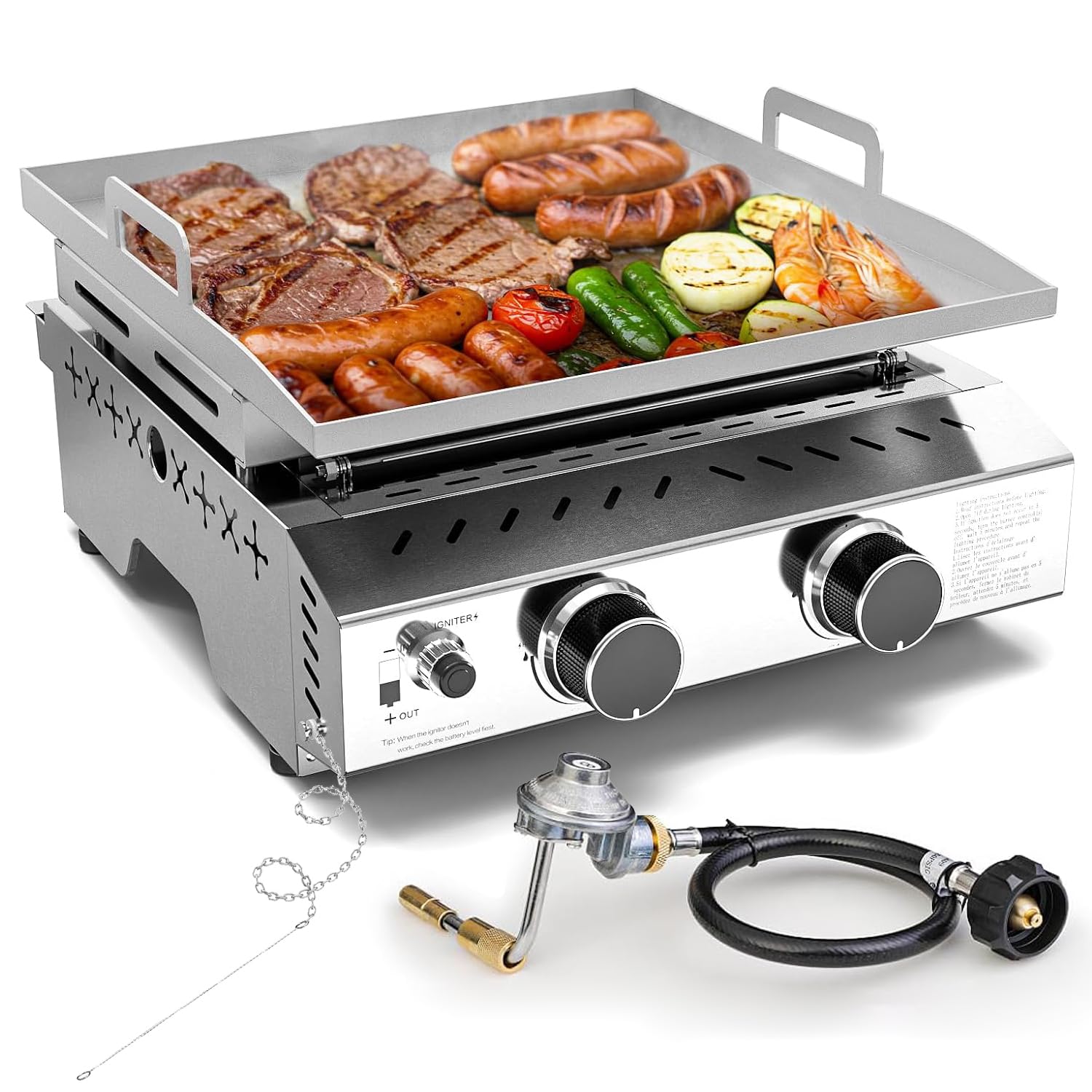 COWSAR 2-Burner Portable Tabletop Grill