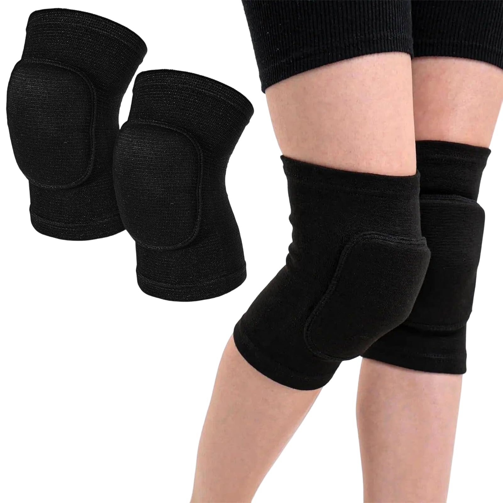 Rodilleras Voleibol, Rodilleras Deportivas Unisex, Rodillera Elásticas Antideslizantes, Esponja Gruesa, para Danza, fútbol, Voleibol, Baloncesto, Yoga, Patinaje