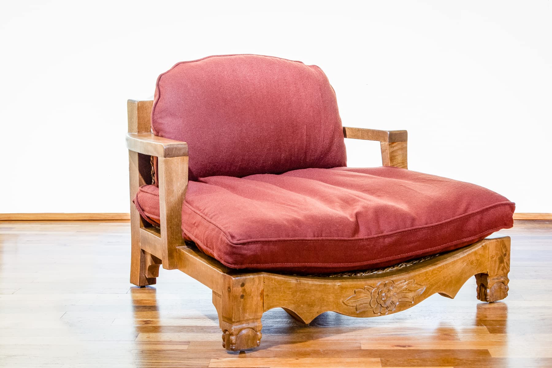 Raja Meditation Chair Natural Cushion Chair With Chestnut Cushion