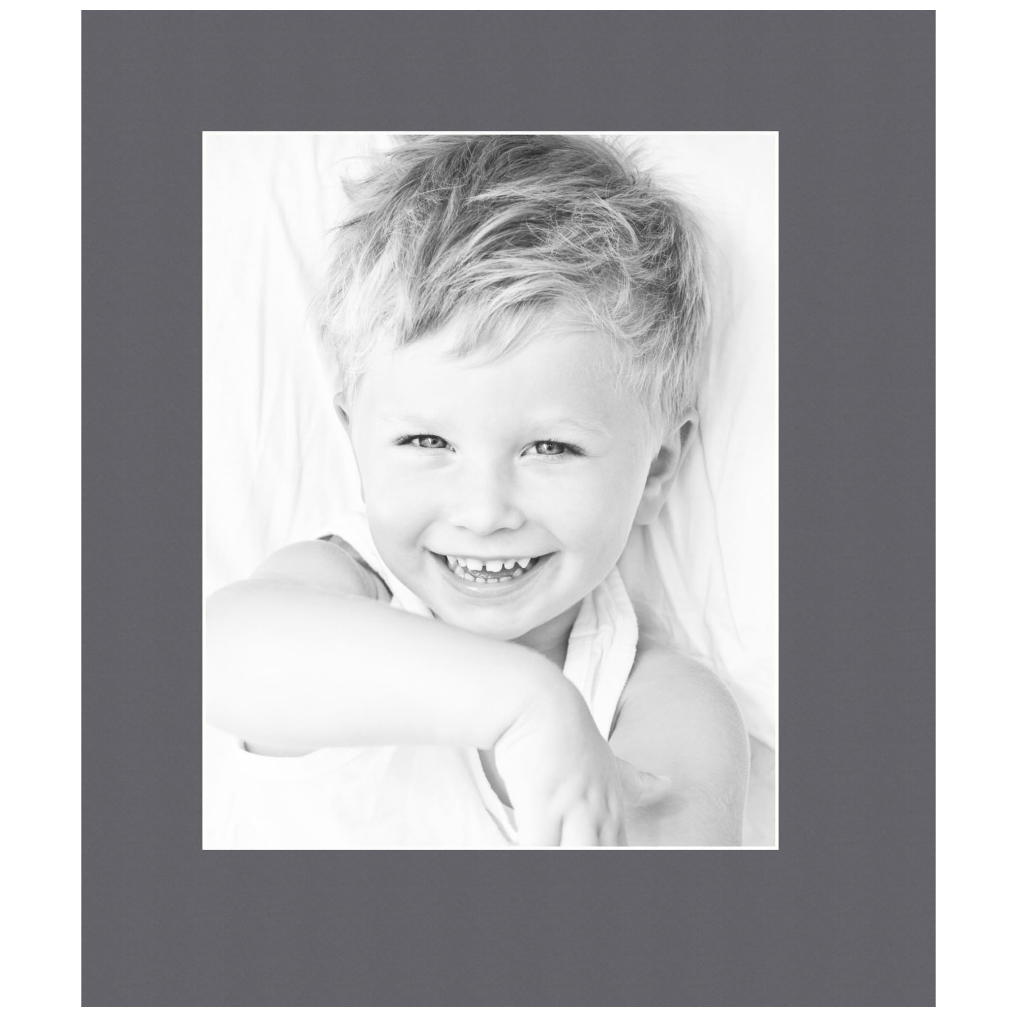 8x10 Granite/Mountain Grey Custom Mat for Picture Frame with 4x6 Opening Size (Mat Only, Frame NOT Included) - 4 Pack