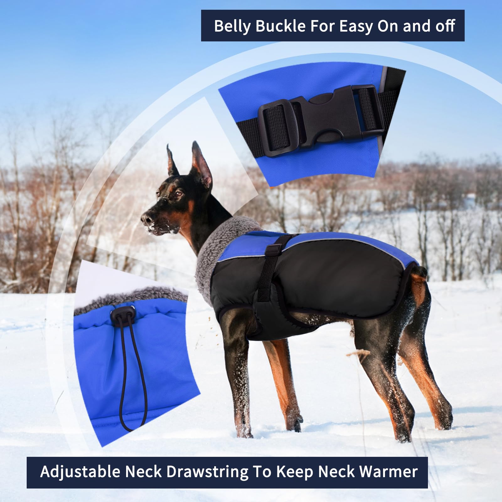 IECOii Cappotti e giubbotti per cani,Cappotto invernale per cani impermeabile giubbotto cane calda Giacca per cani antivento Abbigliamento per cani Completo per cani di taglia piccola di taglia media