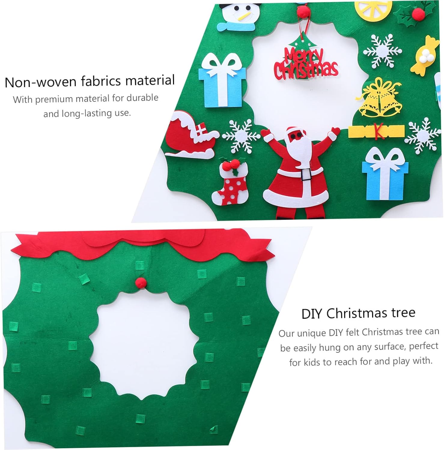 VICASKY 1pc Felt Christmas Tree Decoration Fun Handcraft Ornament for Boy Girl for Home Store and Strengthens Family Bonds for Festivals and Celebrations