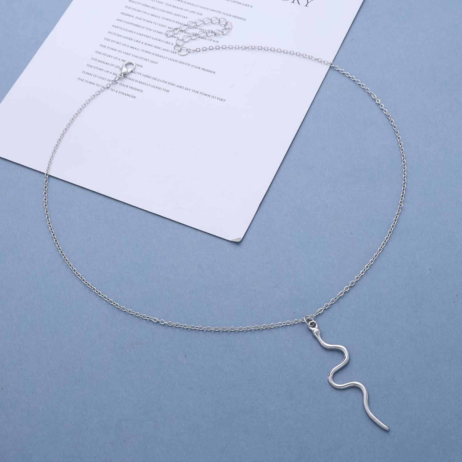 Punk Snake Pendant Necklace Gold Snake Choker Necklace Gothic Snakes Chain Necklaces Vintage Thin Serpent Necklaces Jewelry for Women - Image 6