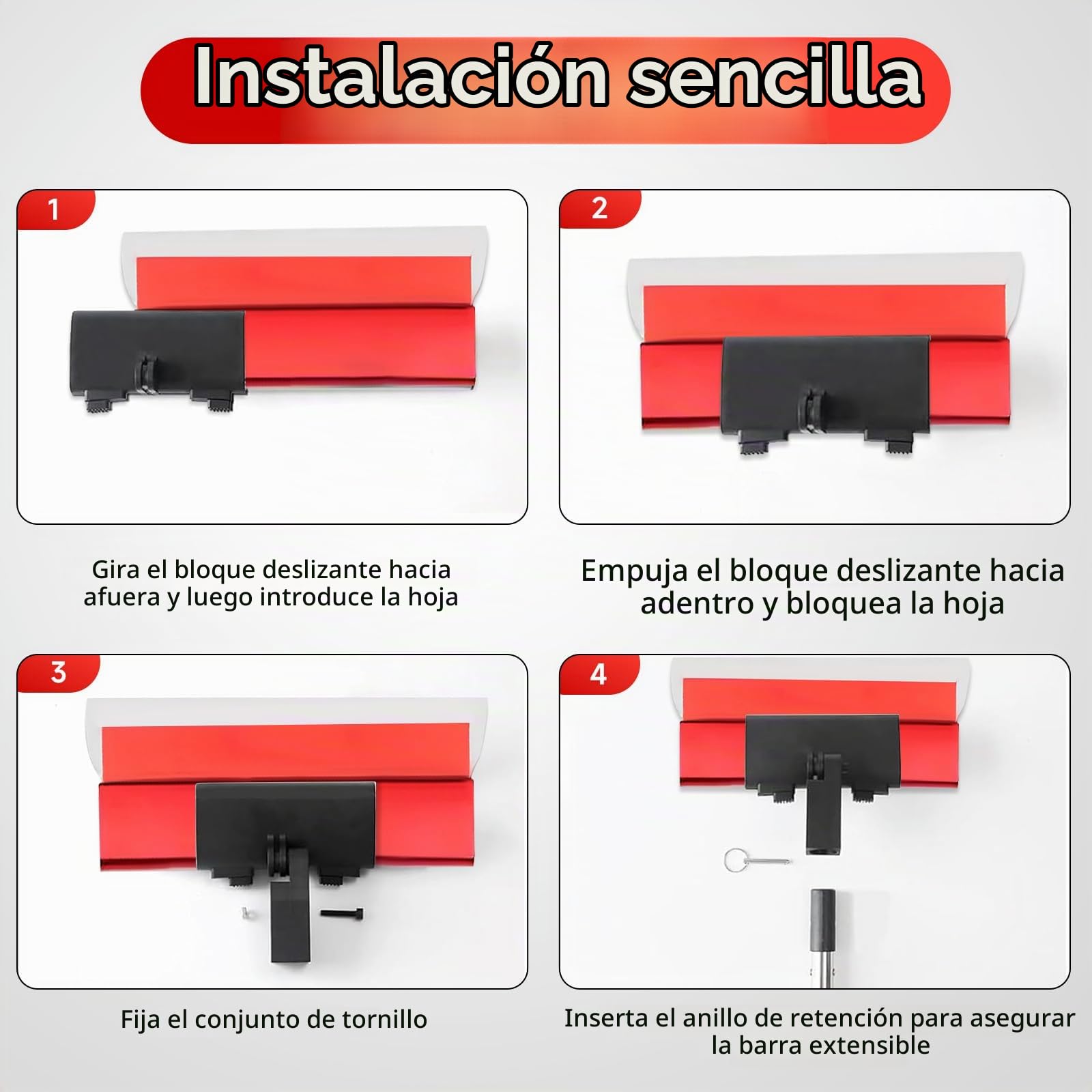 Juego de Llana para Alisar Paredes, Espatulas Pladur con Pértiga Extensible, Espatulas Pintura 30/50/80 cm, Herramientas de Yeso con 3 Hojas de Repuesto, Espátula para Alisar Paredes