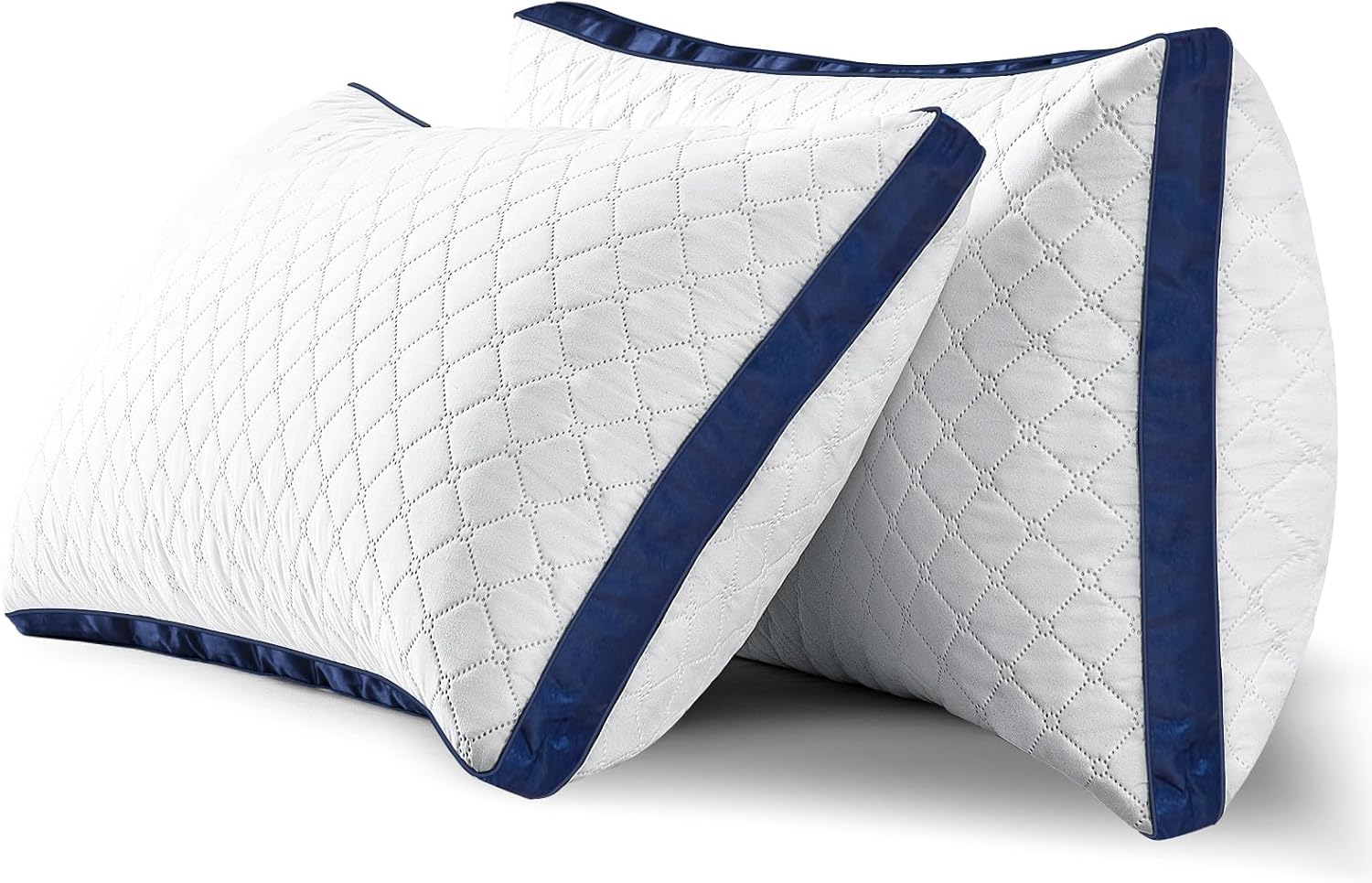 Slybear Pillows 2 Pack, Hotel Quality Bed Pillows with Down Alternative for Neck and Shoulder Pain, Supportive Hypoallergenic Skin-friendly Standard Pillows for Side/Back/Stomach Sleeper 42 x 70cm