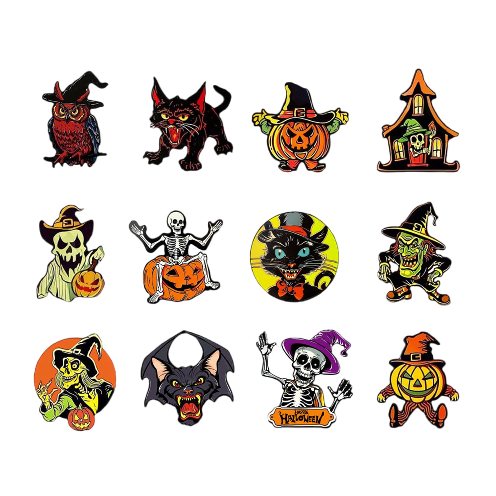 Elnwnnkc Halloween Fridges Magnets Refrigerator Stickers, Festival Door Cling for Window Fridges Refrigerator Cover Art
