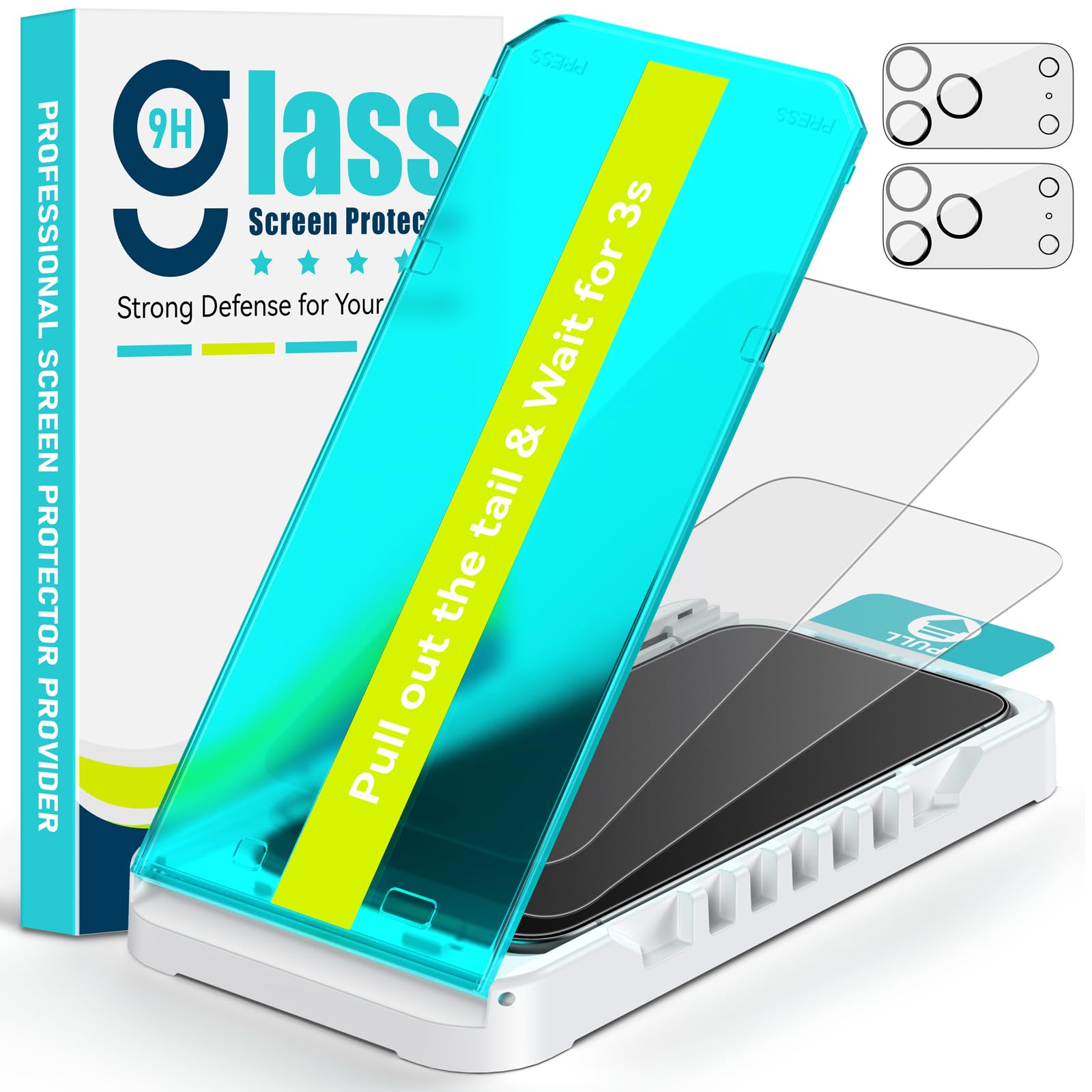 Ksleri アンチグレア 2+2 iPhone 17 Pro Max対応 ガラスフィルム+カメラ保護(2枚) 反射防止 自動位置決めBOX付き 簡単に貼り付け 保護フィルム 指紋防止 サラサラ 高感度タッチ 強化ガラス 気泡ゼロ 9H硬度 耐衝撃 フィルム アイフォン17プロ マックス(6.9インチ)対応