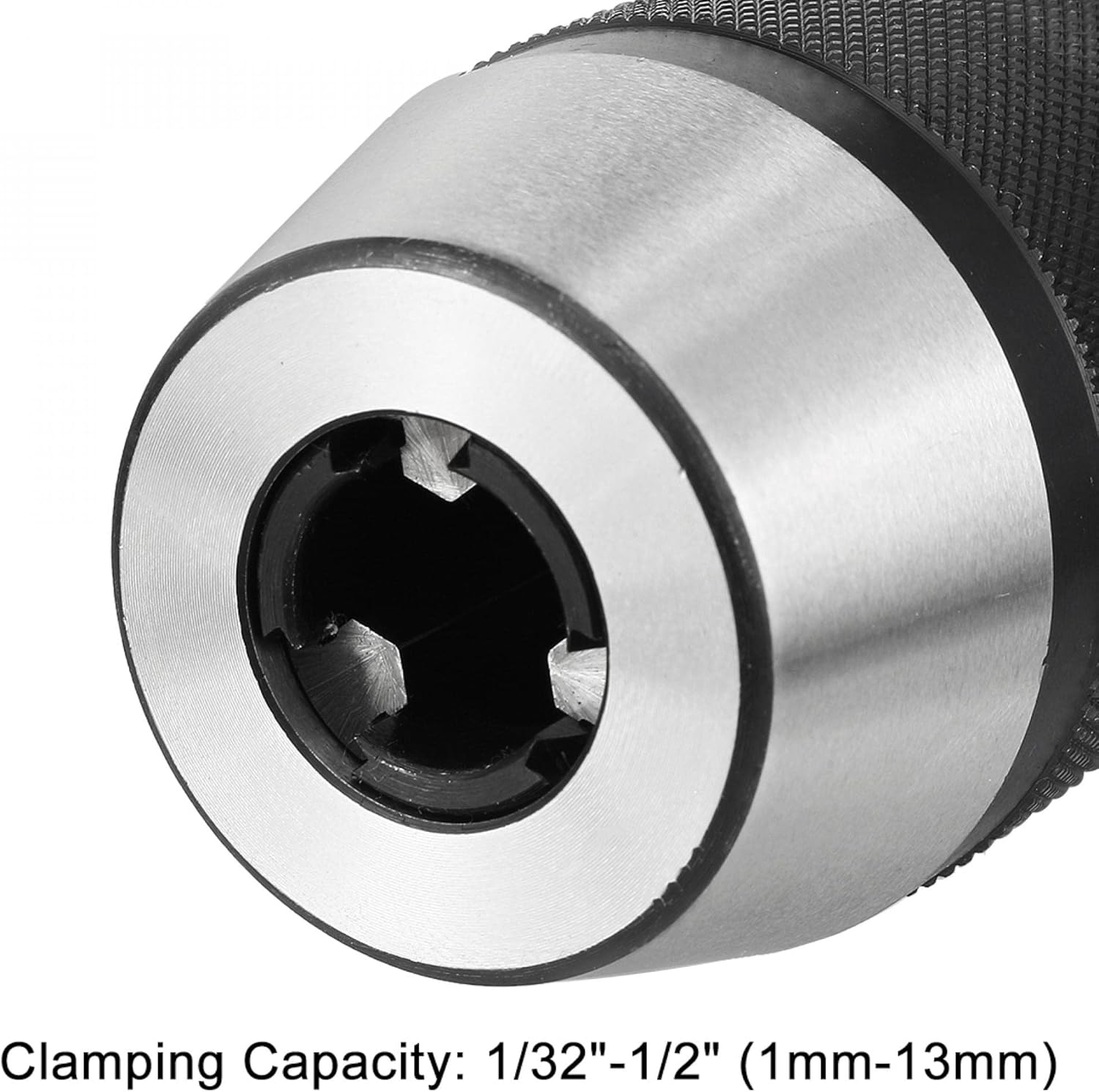 uxcell Keyless Drill Chuck MT3 Morse Taper Mount Adjustable 1/32"-1/2" (1mm-13mm) 3-Jaw for Lathes Milling Drilling Machine