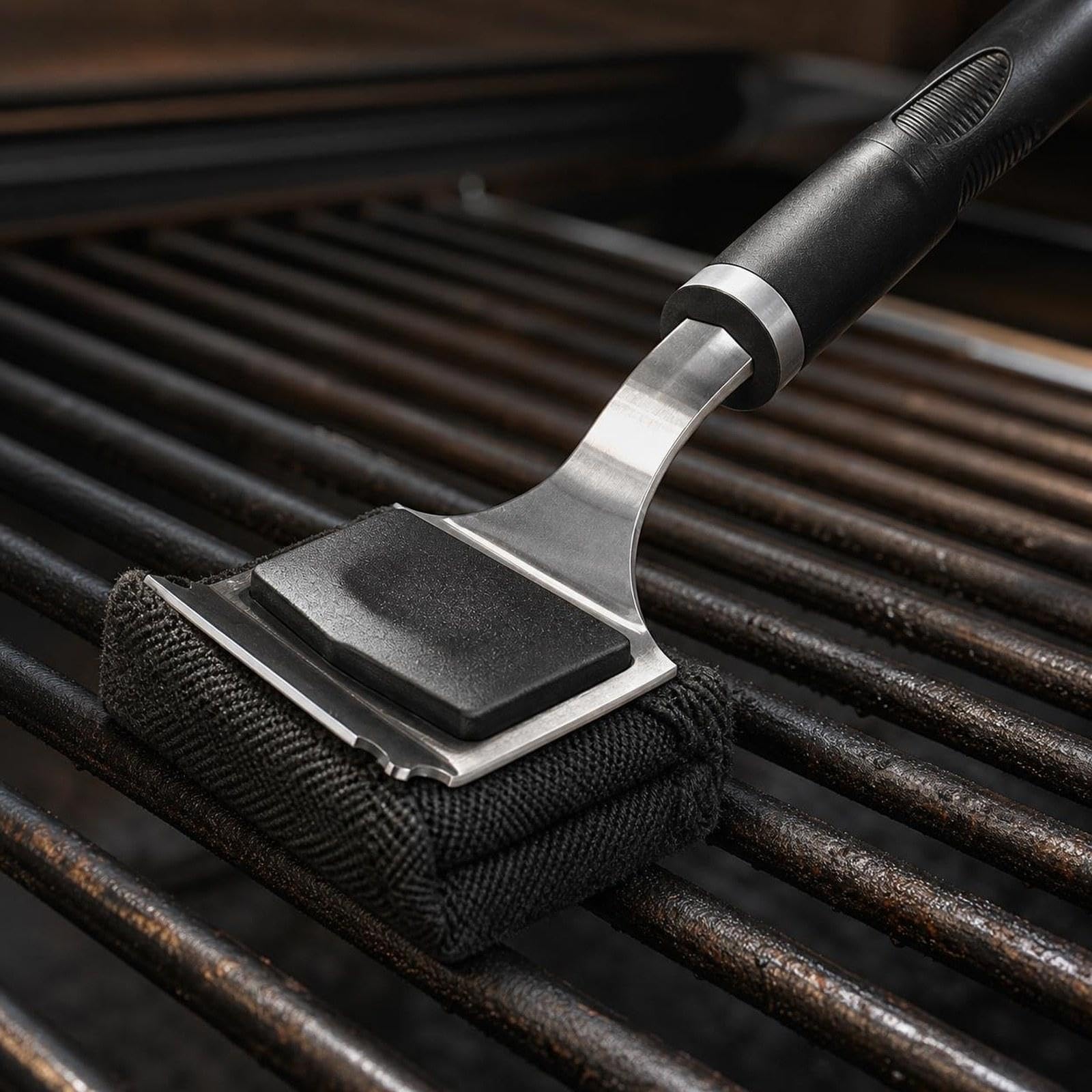 Spazzola per Griglia Senza Setole, Compatta, Ideale per Uomo, Barbecue,