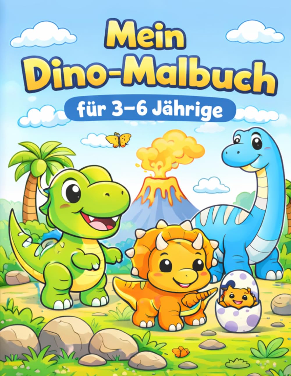 Mein Dino-Malbuch für 3-6 jährige: Ausmalbuch Dinosaurier
