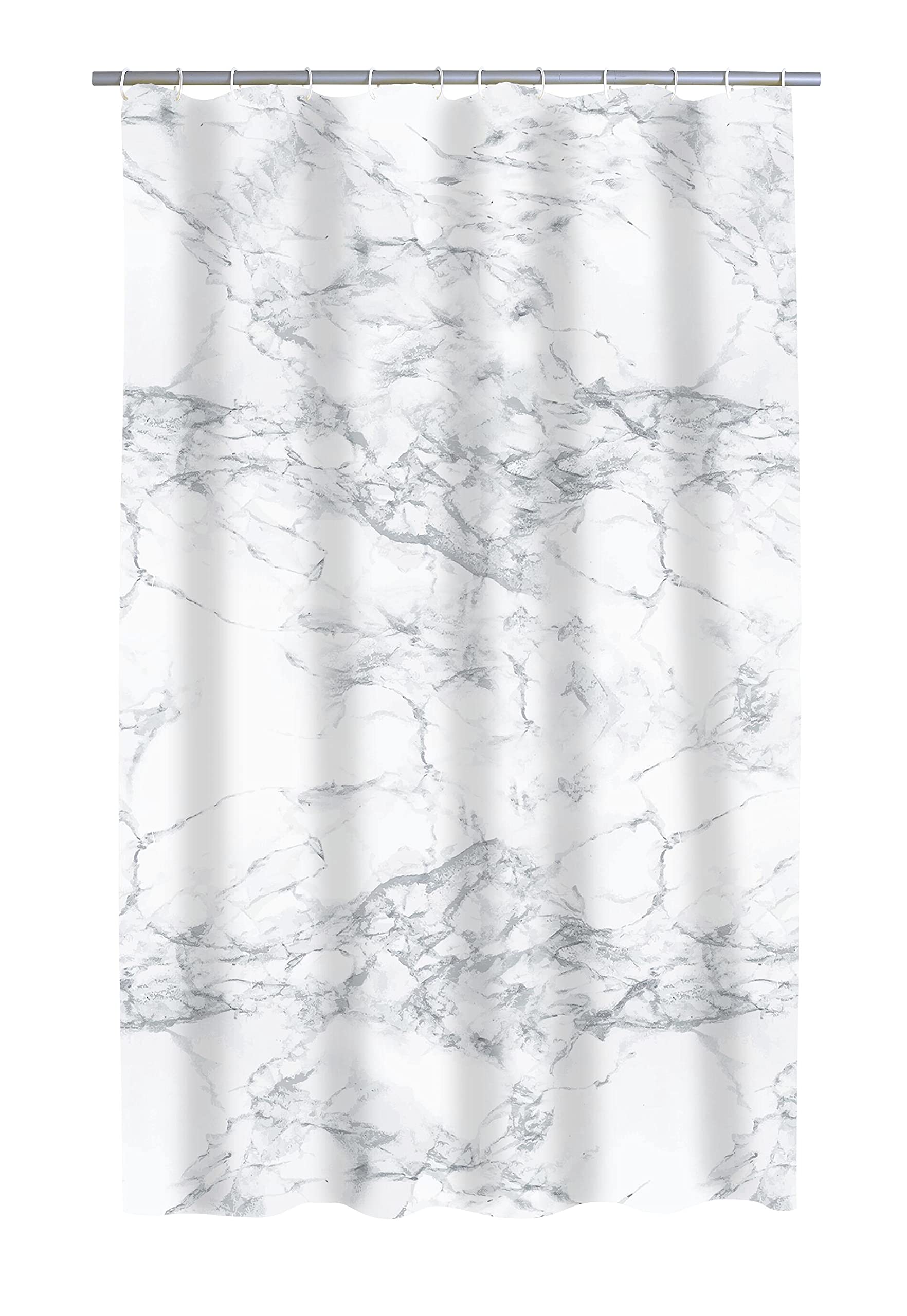 Rideau de douche textile Toscana gris de qualité supérieure 100% polyester résistant