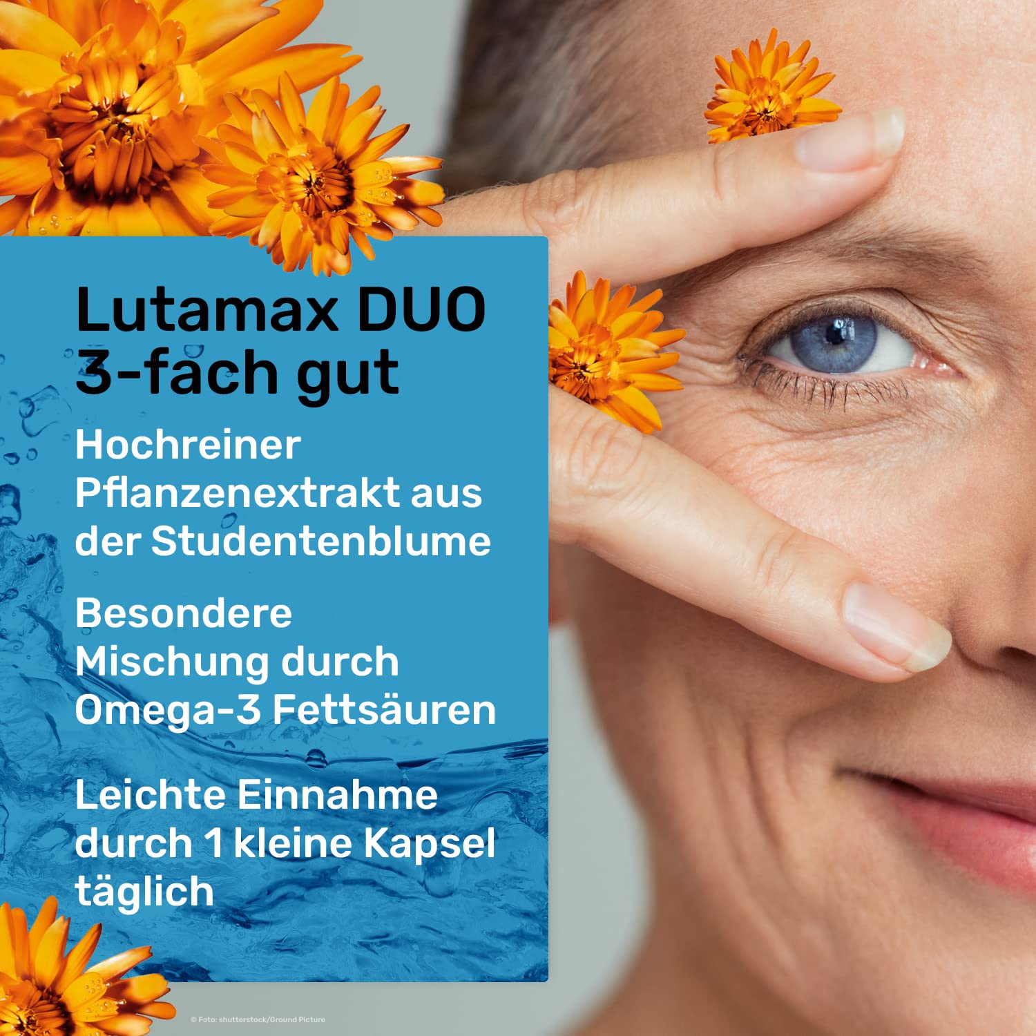 Lutamax DUO 20 mg – 30 Kapseln | Lutein, Zeaxanthin & Omega-3 | Augenvitamine bei AMD und altersbedingten Augenproblemen