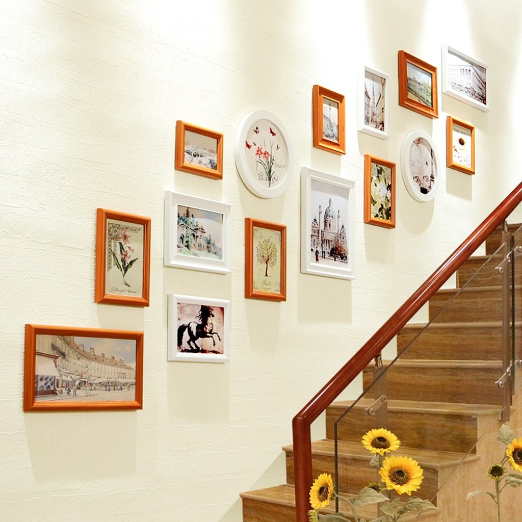 Cadre photo rond pour escalier : sublimez votre décoration murale avec 11 cadres en bois