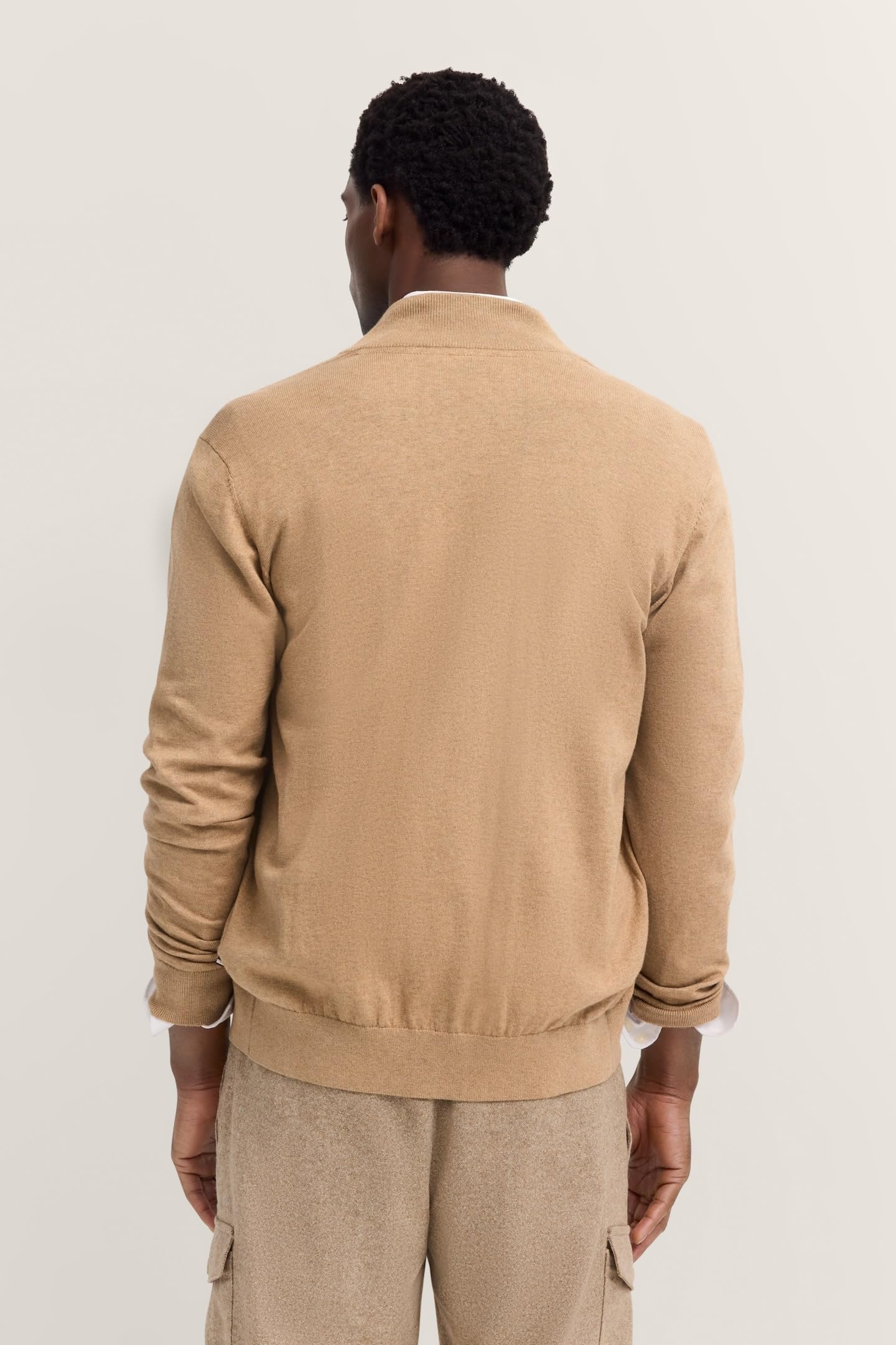 bugatti Herren Strickjacke 7600-85520D | Regular Fit Reißverschluss Stehkragen Baumwolle-Kaschmir-Mix Freizeit und Büro