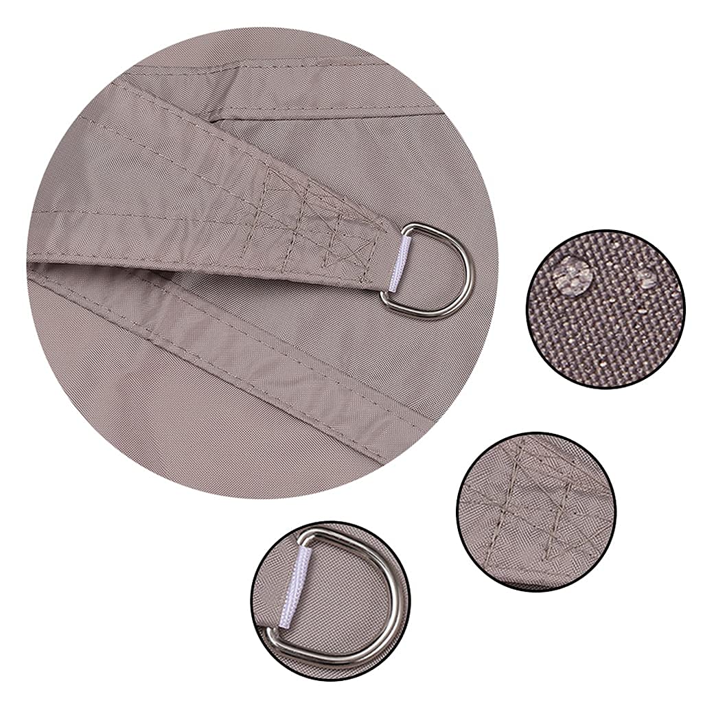 Vela parasole, pergolato, impermeabile, pergolato, giardino, patio, feste, tenda sole, baldacchino triangolare, 95% UV, tela (arancione), 2,4 x 2,4 x 2,4 m, 6 x 3,6 x 3,6 m