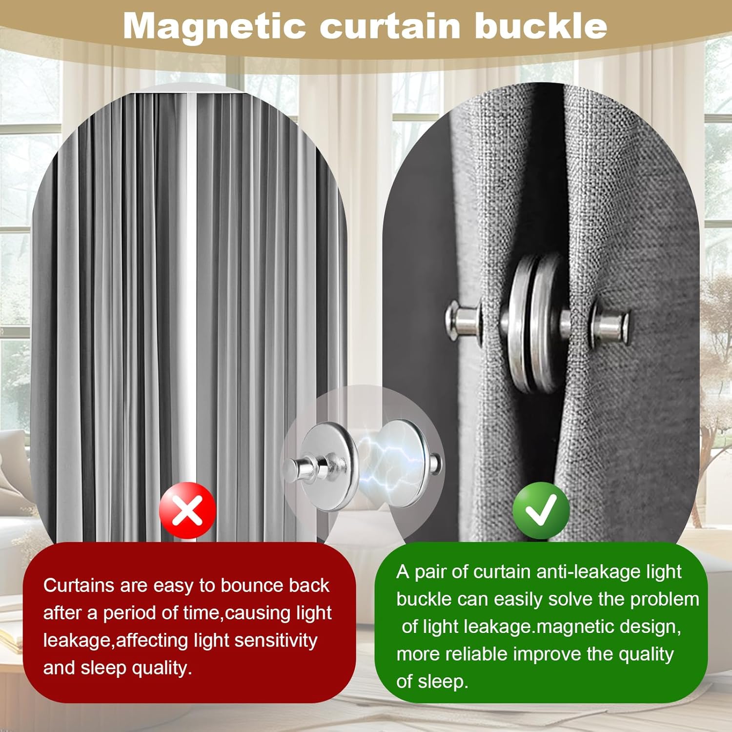 Outside Mounted Blinds Curtain Rod Bracket,Adjustable 1.2 - 2 Inch Width Track,Tool-Free and Drill-Free, Ideal for Living Rooms,Bedrooms,Restaurant and Offices Curtain Rod Brackets(Gold,2Pack)