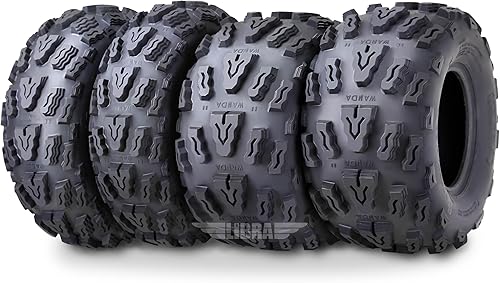 WANDA Juego de neumáticos deportivos ATV 21x7-10 y 20x10-9 para Yamaha Raptor 350 660 700