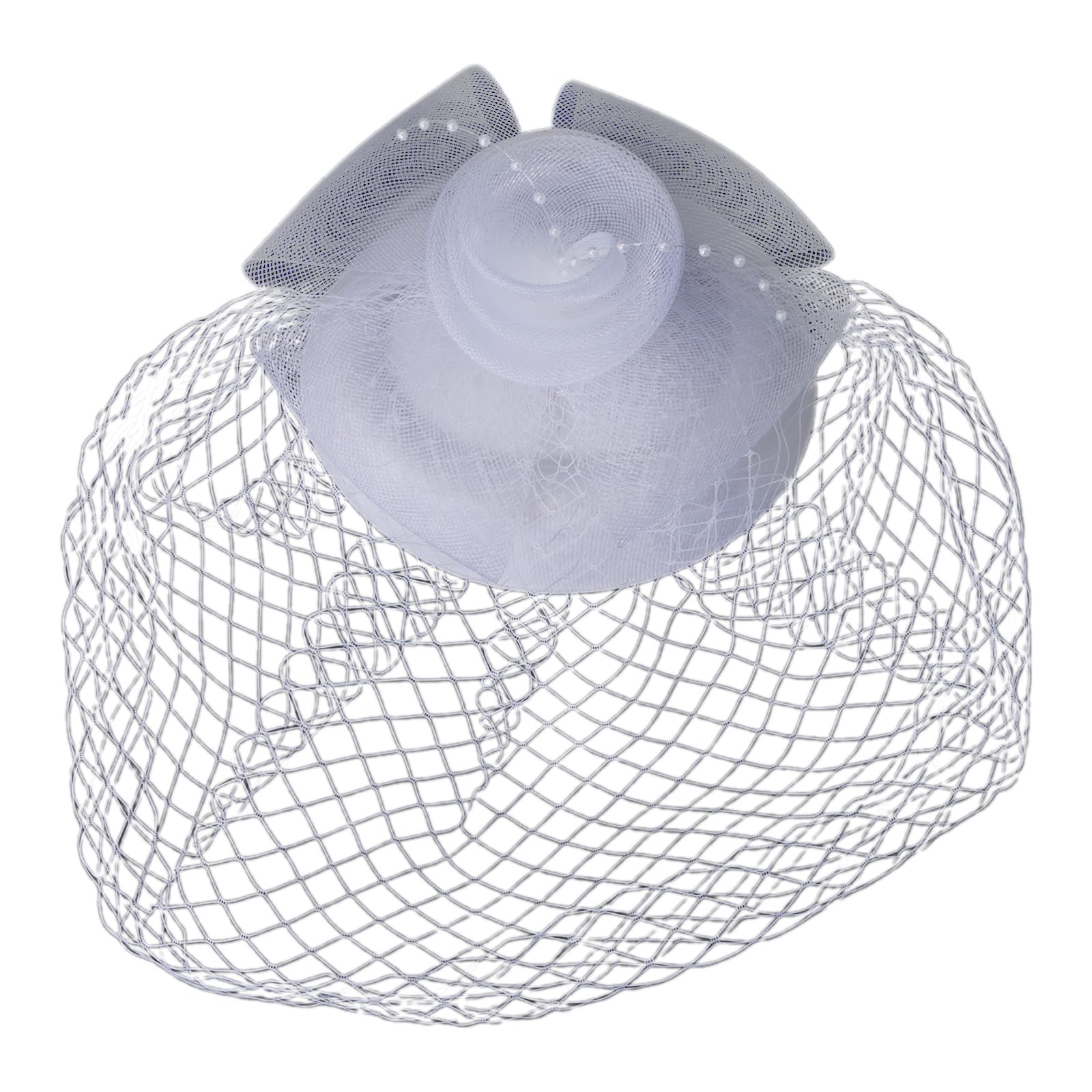 YUXITA Elegant Mesh Veil Hair Barrettes Headdress For Women Girls Secure Grip Breathable Headpiece For Weddings Parties