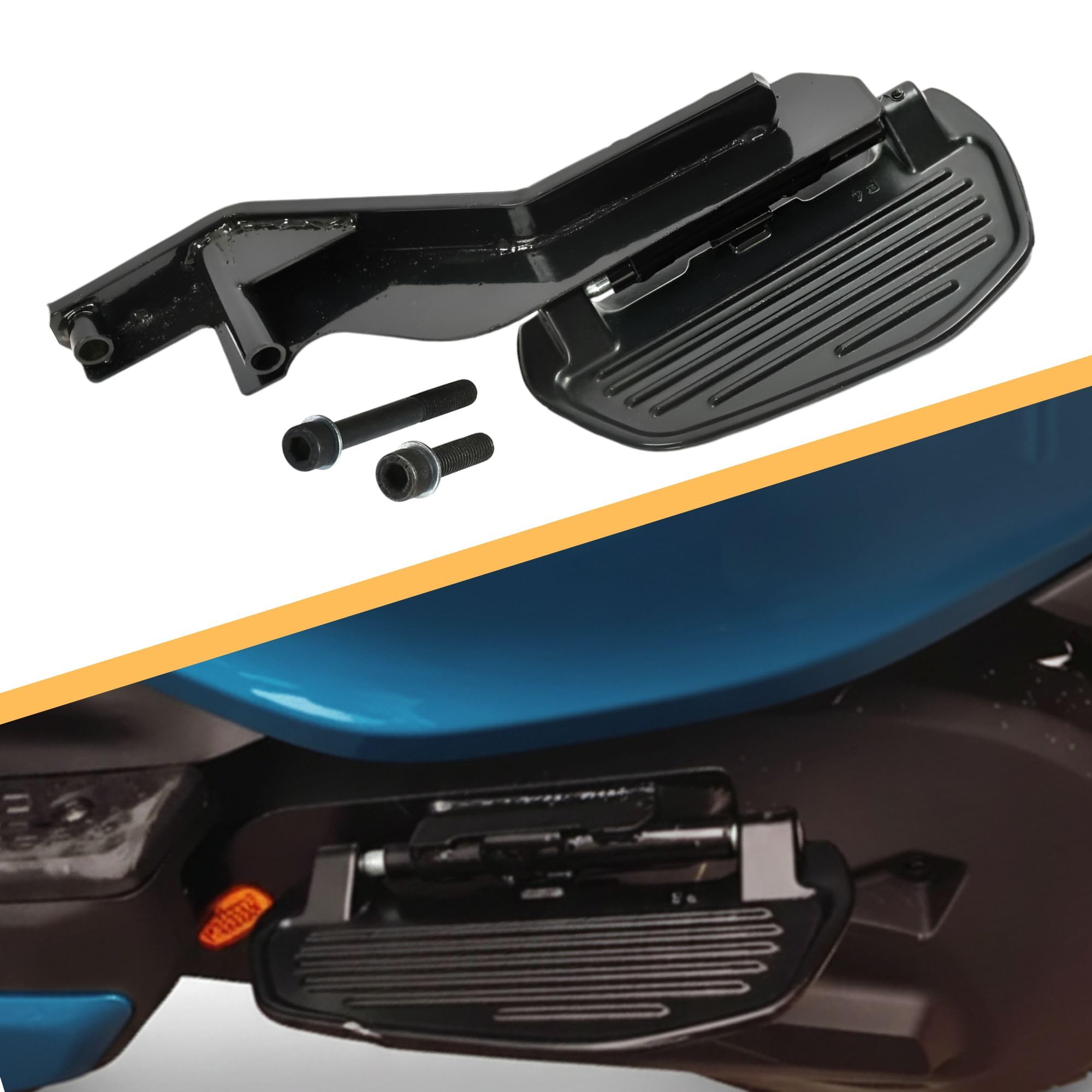 PATHAK Foot Rest Stand Compatible for Ather 450X, 450S | Ather Rizta Accessories Made of Heavy Duty Iron Rod Flat Handle, Scooter Footrest Stand (Rear Left | Black)