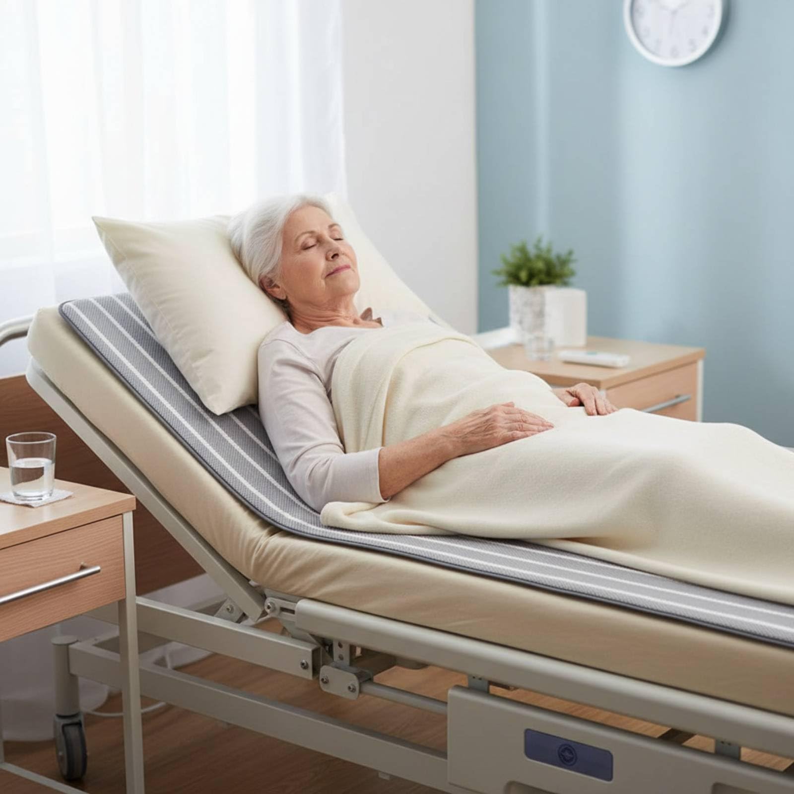 Cojín para Alivio de Presión Cojín Antiescaras Almohadilla para Cama Soporte de Cóccix Malla 3D con Circulación de Aire Adecuado para Atención Geriátrica Cuidado en Casa Recuperación