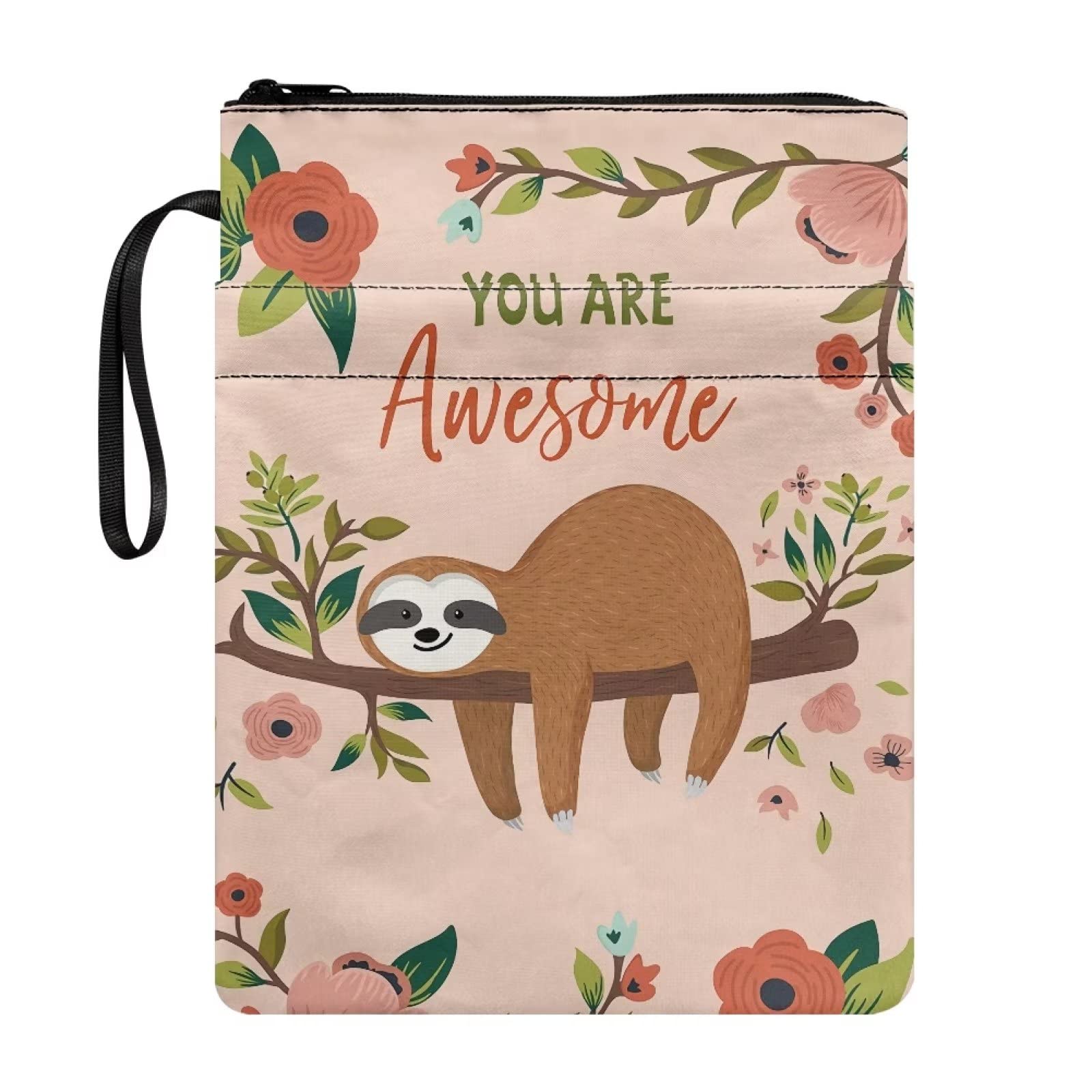 COEQINE Animal Book Cover Protector Lightweight Cute Sloth Pattern for Women Girls School Book Cover Paper — image 1