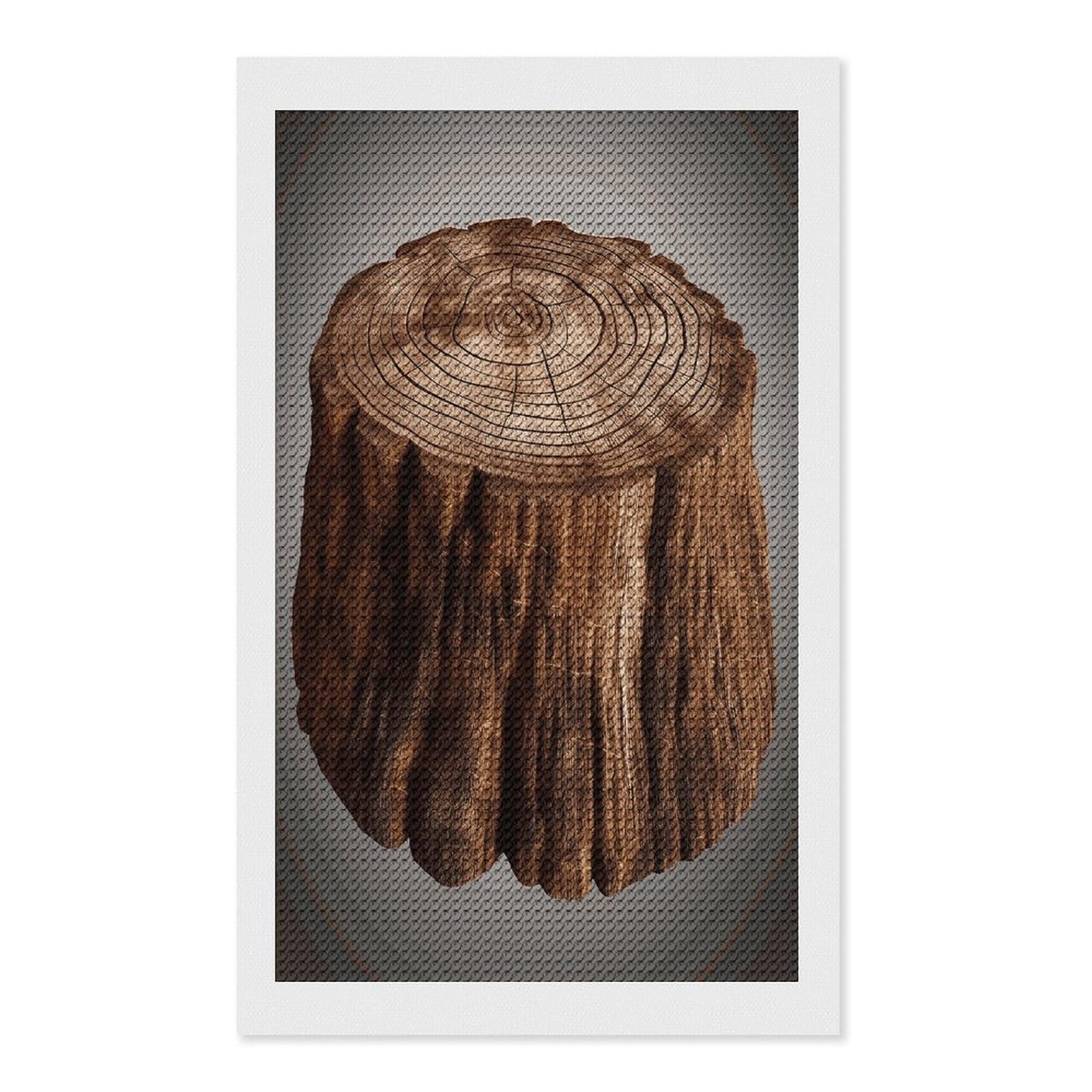 FekiLoot Stump of Oak Tree Diamond Painting Kits for Beginners DIY Diamond Art Kits for Adults Full Drill Round Diamond Dot Gem Art Painting Fun DIY Crafts for Home Kitchen Wall Decor Gift 12"x20"