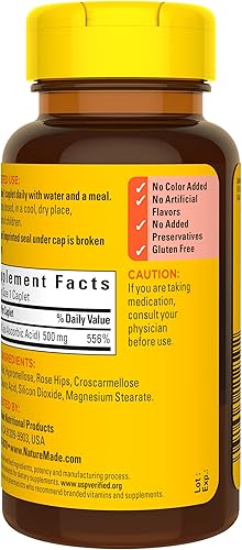 Miniatura 9 de Nature Made Vitamina C 500mg con Rose Hips 130tabletas por naturaleza Made