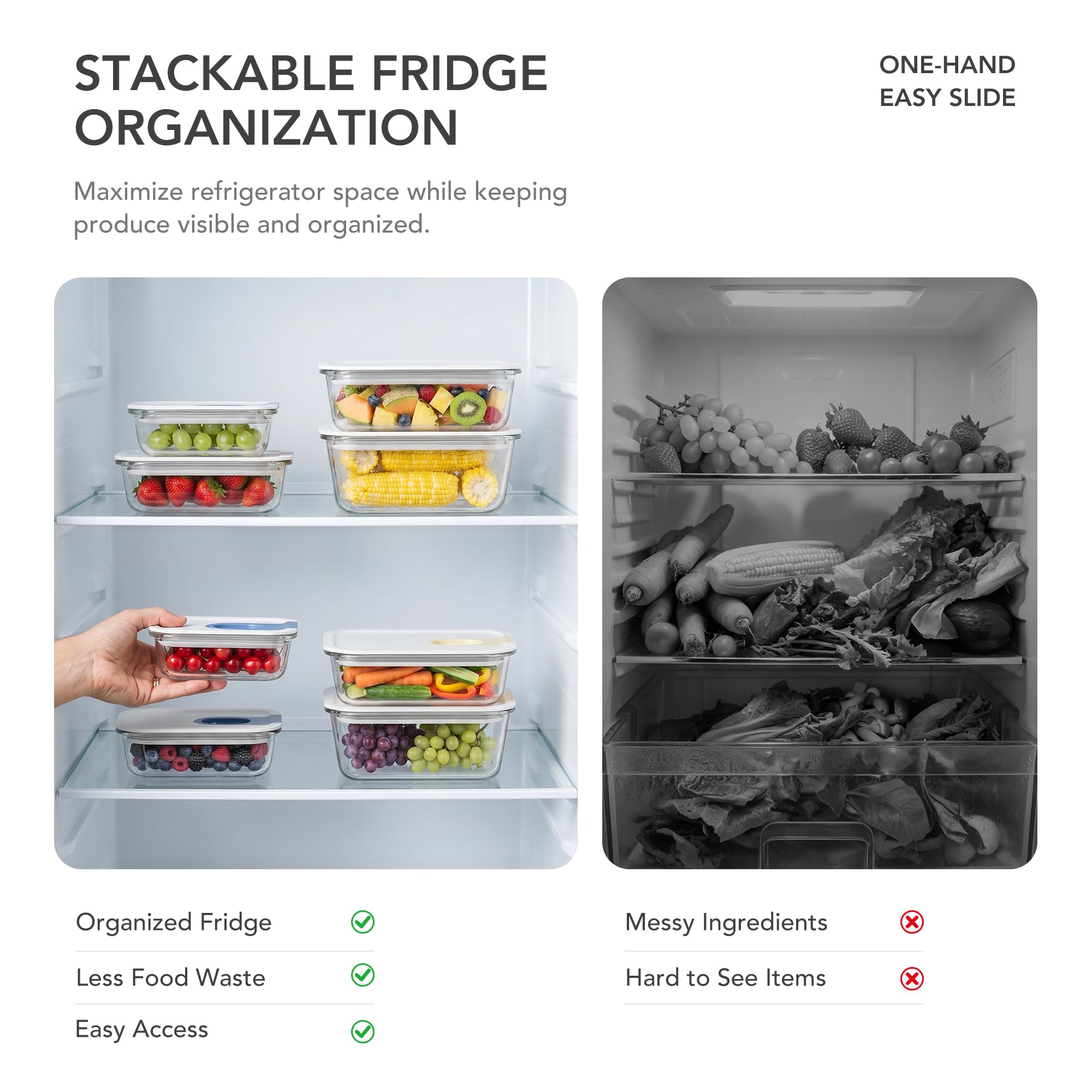 GENICOOK Recipientes de cristal