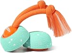 Cheerble Interactive Dog Toys, Wicked Ball Rolly, Motion Activated Dog Stimulation Toy with Rope & Barks Sound, 3 Mode Automatic Rolling Ball, E-TPU Material, Rechargeable for Small to Large Dogs