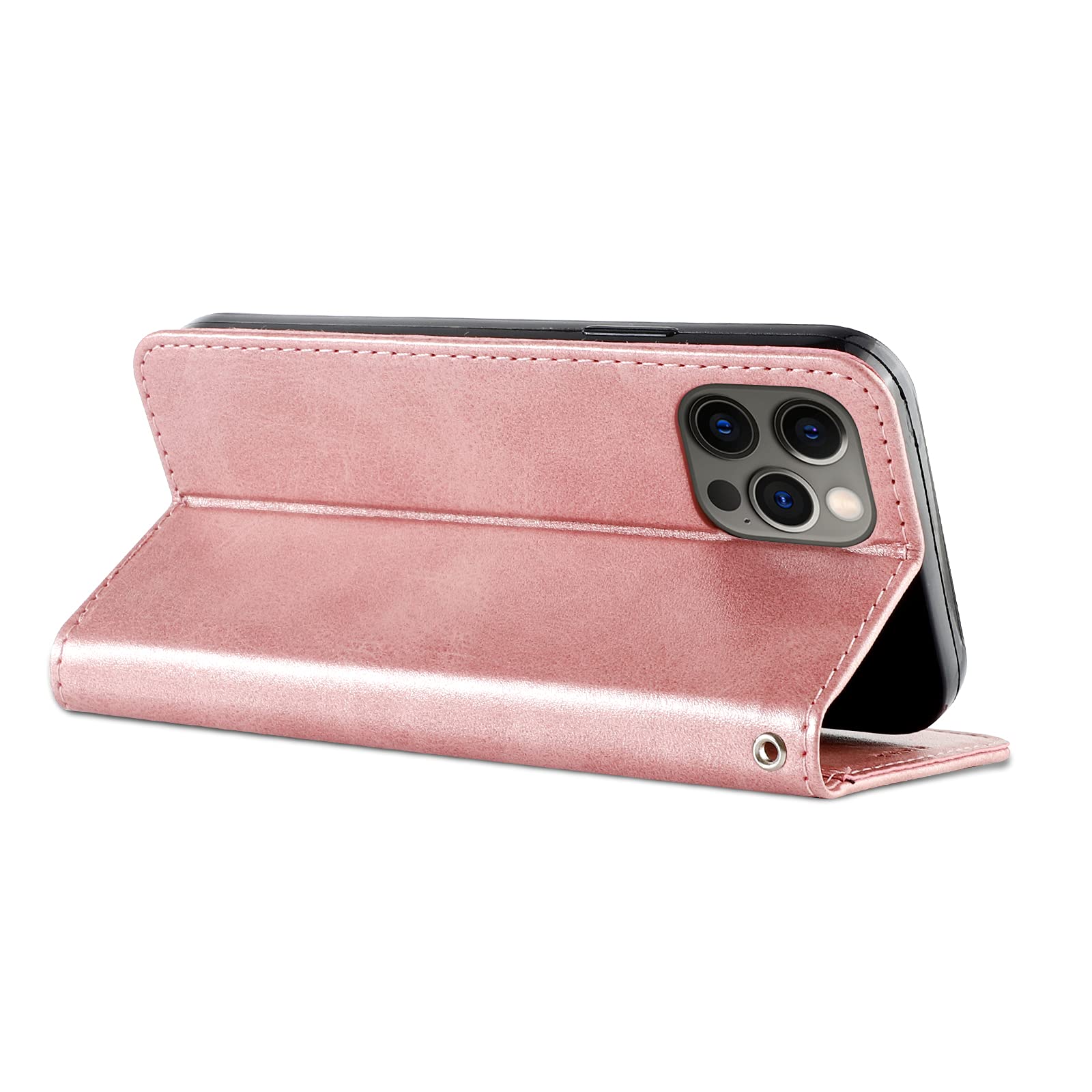 Funda De Cuero Con Tapa Tipo Billetera Con Ranura Para Tarjetas