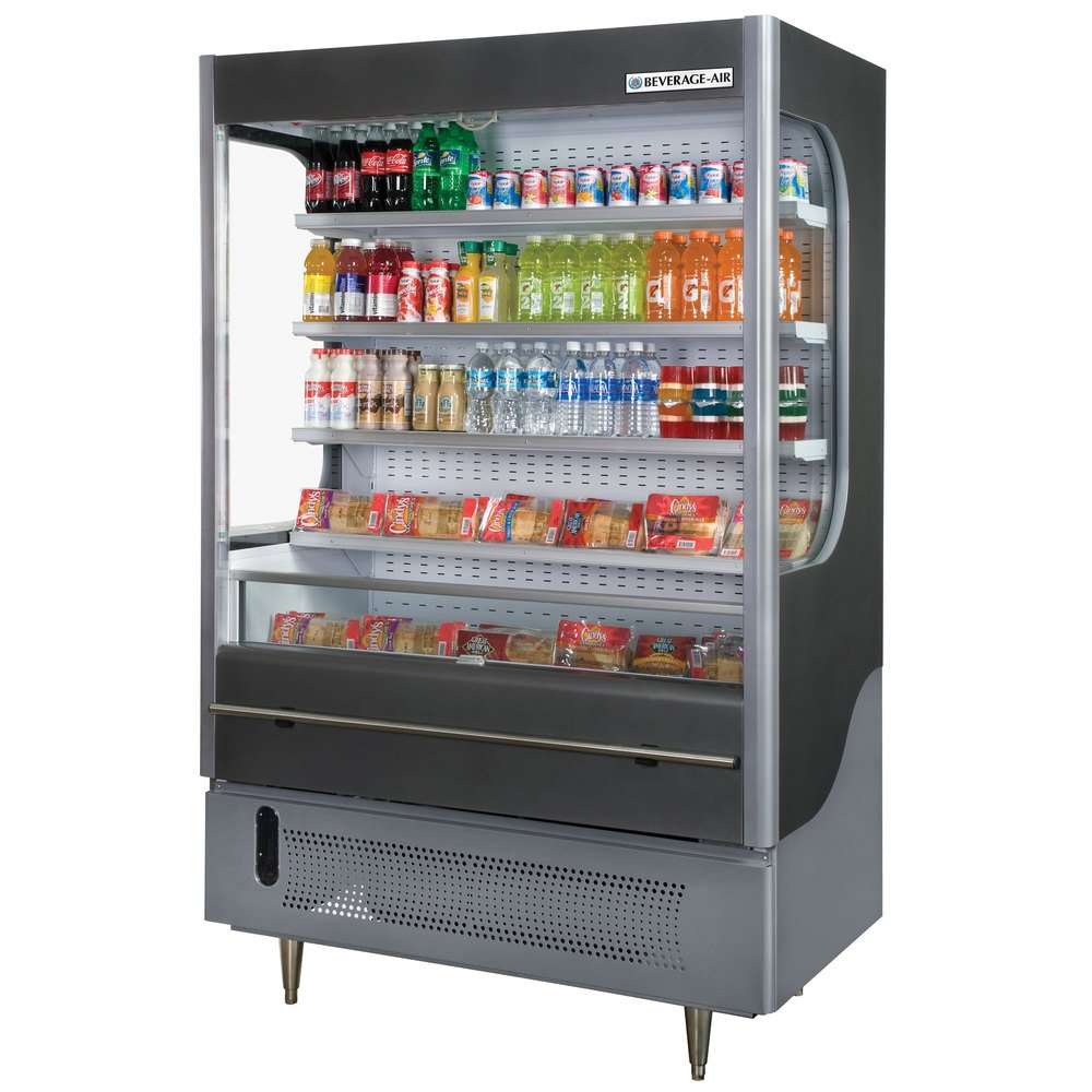 51-in Open-Air Merchandiser w/ Night Curtain by Beverage Air – 18.0 cubic_feet, Model VM18-1-B