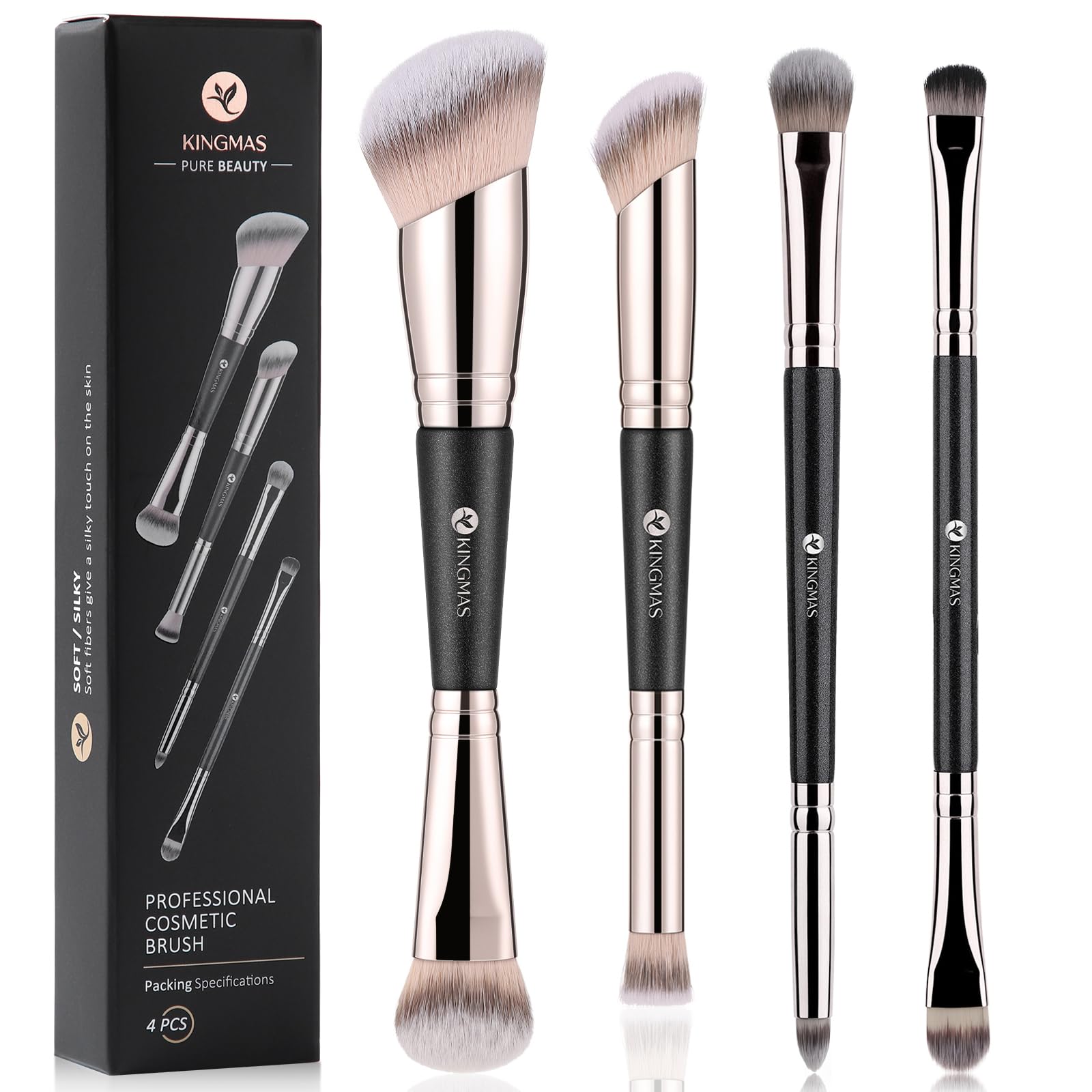 KINGMAS Makeup Brush Set - Concealer & Foundation Duo -8