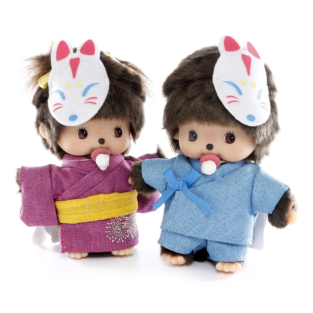 【新品タグ付き】花火じんべぇのモンチッチくん& 花火浴衣のモンチッチちゃん Amazon.co.jp: 浅草限定 浴衣 モンチッチ 男の子 monchhichi 183