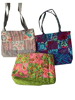 Amazon.com: Quilted Tote Bag in various patterns, medium