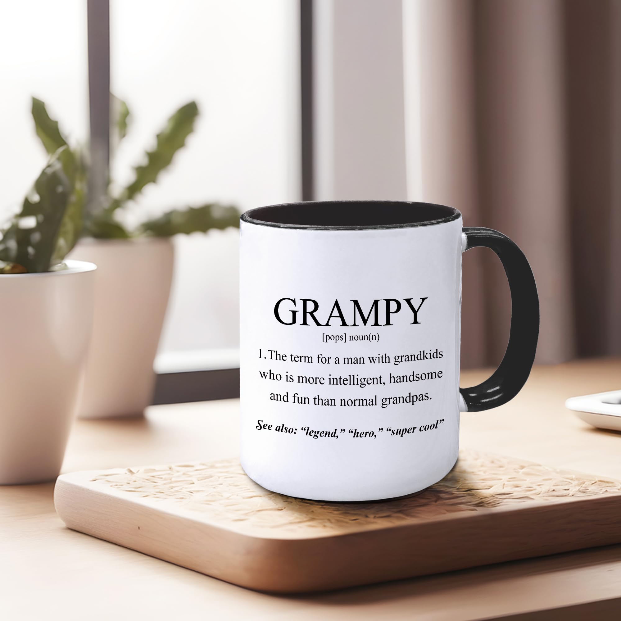 Grampy Coffee Mugs, Grandpa Coffee Teacup, Fathers Day Christmas Birthday Gifts for Grampys, Grandpa Grampys Gifts from Grandkids Grandchildren, Grampy Definition Ceramic CoffeeMug 11oz