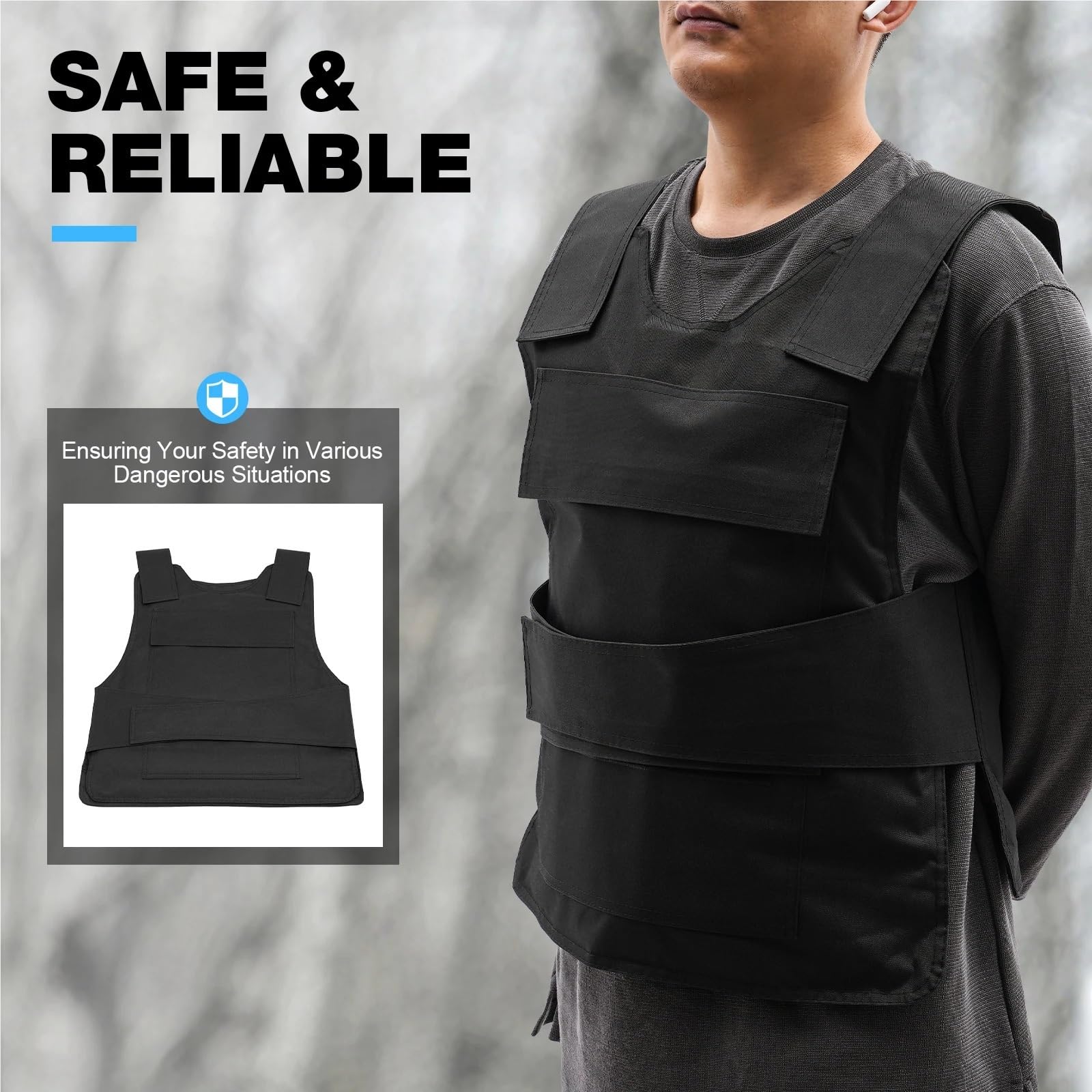 Traje Protector Con Chaleco Rígido Anti-puñaladas. Seguridad Corporal. Armadura Anticorte. Táctico. Ropa De Defensa Contra Espinas Resistente a pinchazos