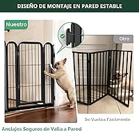 Vista 3 de FXW Puerta para perros extra ancha diseñada para uso en interiores, ancho ajustable de hasta 183 pulgadas de ancho
