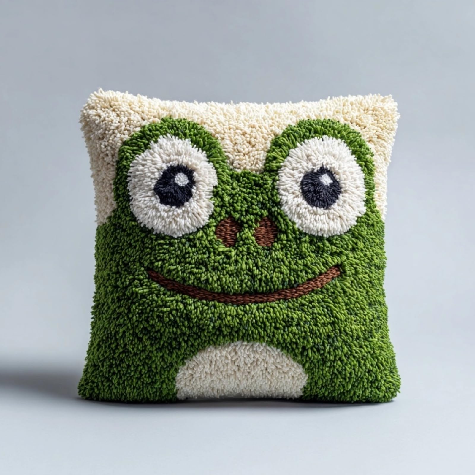 AxiangziK DIY Latch Hook Pillow Kit,Frog