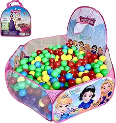 Piscina de bolinha para bebês e crianças infantil com cestinha de Basquete (Rosa)