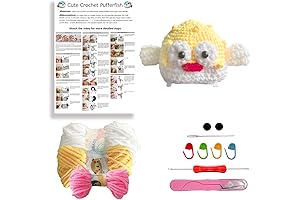 Crochet Kit for Beginners, Crochet Globefish Starter Set