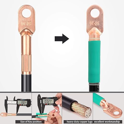 Miniatura 8 de Juego de cables de batería para carrito de golf EZGO TXT 1994-up 36V y 48V, calibre 4 (juego de 5 piezas)