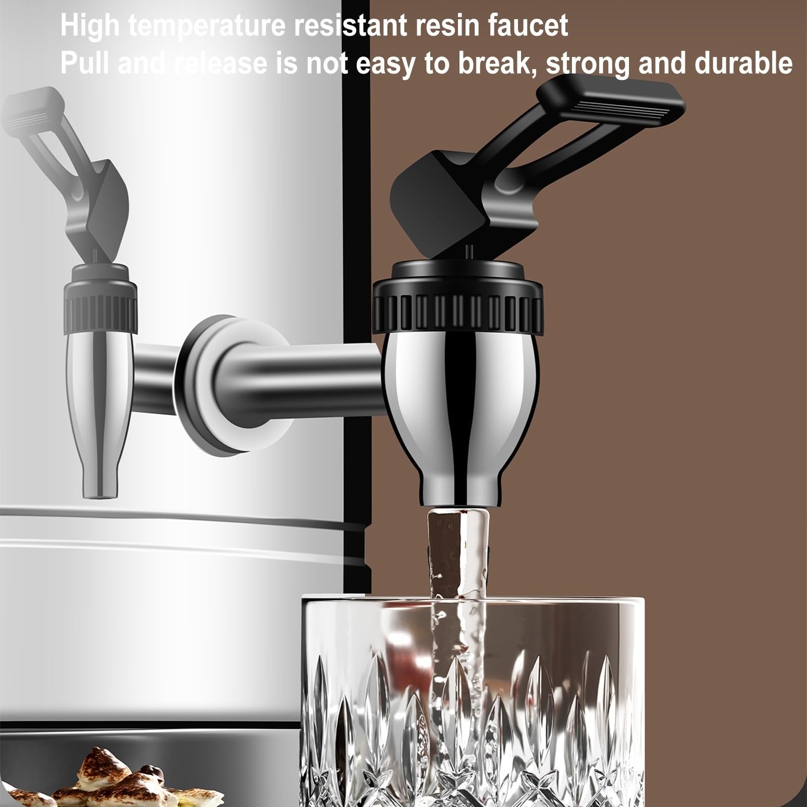 Isolierter Edelstahlbehälter, gewerbliche Catering-Urne, gewerblicher Milchtee-Isoliereimer, Edelstahl-Isoliereimer (Silver-40L)