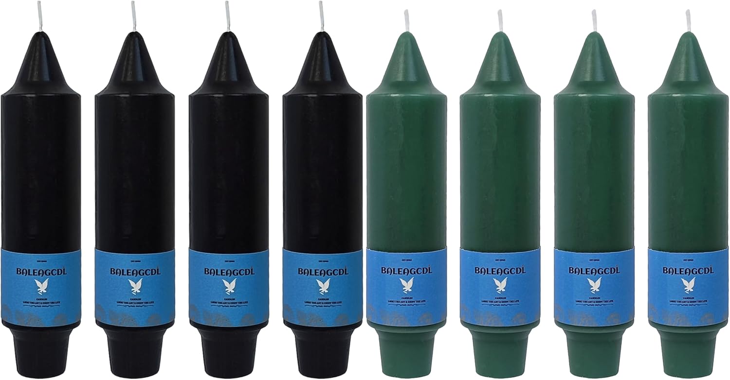 8PCS Handmade Unscented Taper Candles Long Lasting Burn Candles 5inch Short Candlesticks Elegant Candles Design Smokeless Wax Candles for Home Décor Seasons